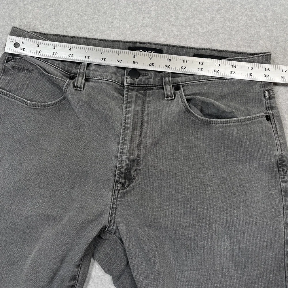 Proof Rover Pants Mens 33x32 (32x31) Gray Slim Stretch Workwear‎ Outdoor Canvas